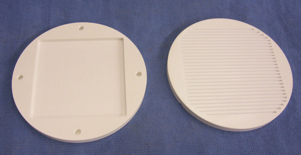 boron nitride disks with pocket/slots