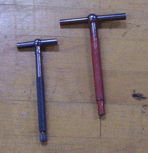 Telescoping Hole Gagesused for measuring the diameter of a hole