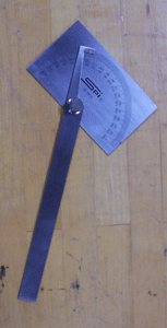 Protractorused for measuring angles