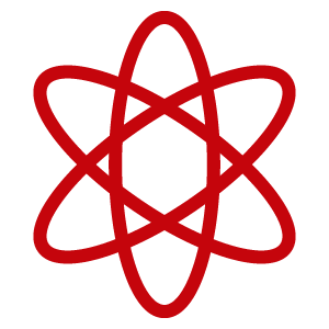 line icon of an atom